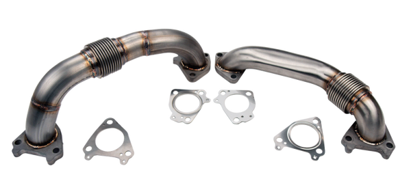 2001-2004 DURAMAX 2" STAINLESS SINGLE TURBO UP PIPE KIT FOR OEM MANIFOLDS W/ GASKETS