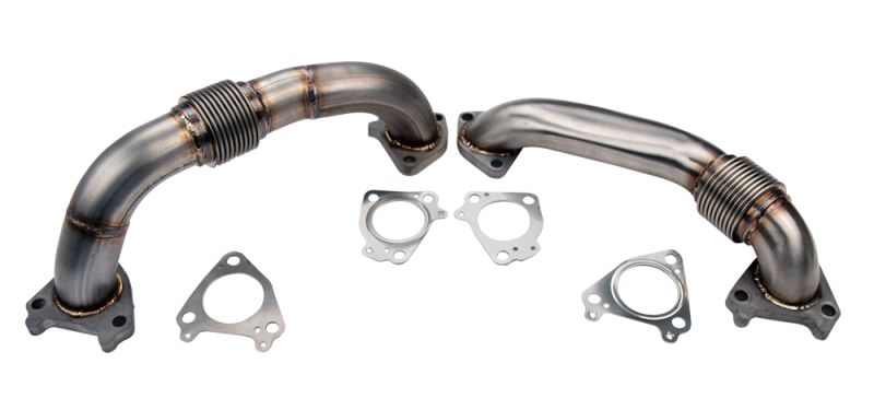2001-2004 DURAMAX 2" STAINLESS SINGLE TURBO UP PIPE KIT FOR OEM MANIFOLDS W/ GASKETS