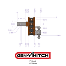 Gen-Y MEGA-DUTY 32K Drop Hitch (2.5" or 3" Shank)