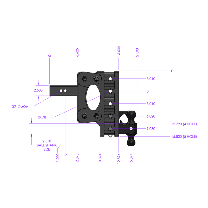 Gen-Y The BOSS (Torsion-Flex) 32K Drop Hitch (2.5" or 3" Shank)