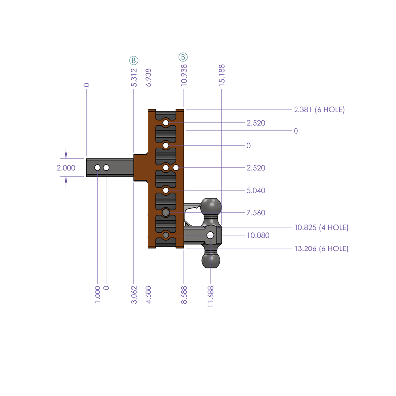 Gen-Y MEGA-DUTY 16K Drop Hitch (2" Shank)