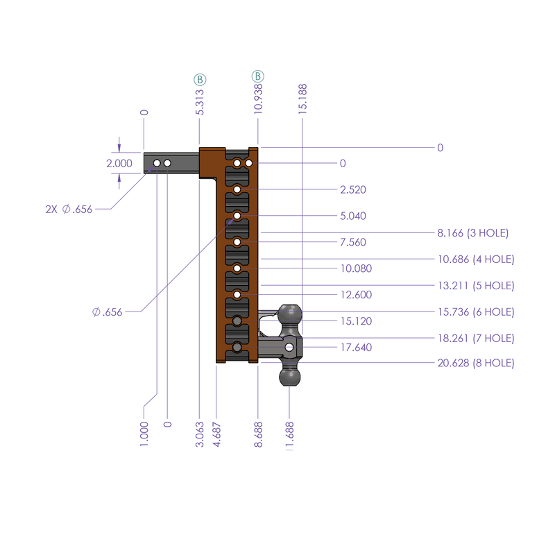 Gen-Y MEGA-DUTY 16K Drop Hitch (2" Shank)