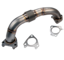 2001-2016 DURAMAX 2" STAINLESS DRIVER SIDE UP PIPE FOR OEM OR WCFAB MANIFOLD WITH GASKETS