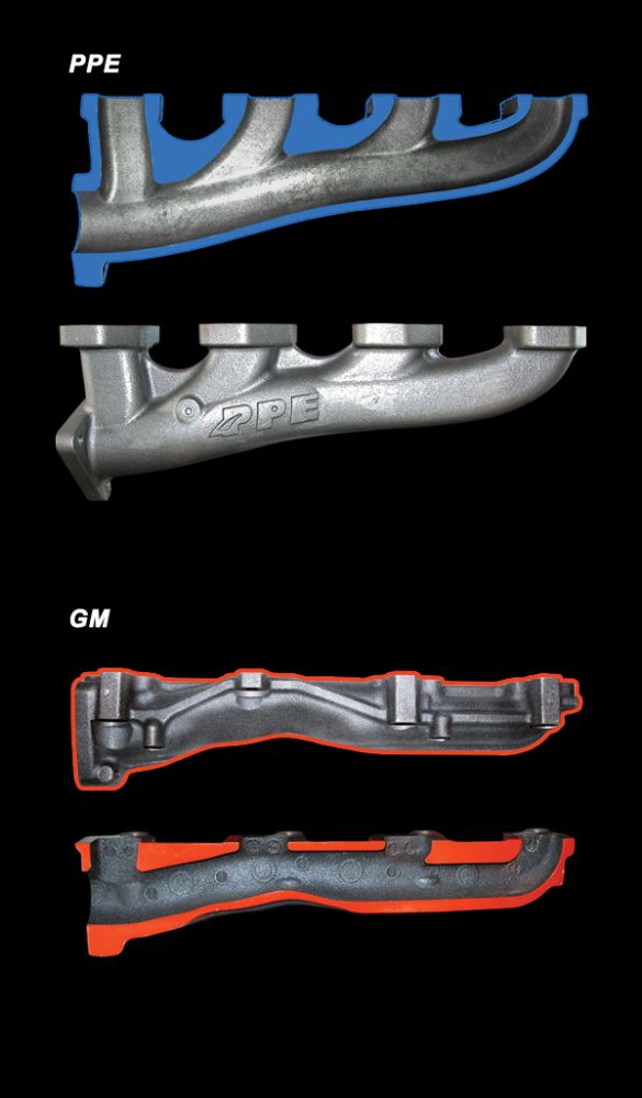PPE Manifolds with Up-Pipes 01-04 LB7 Duramax
